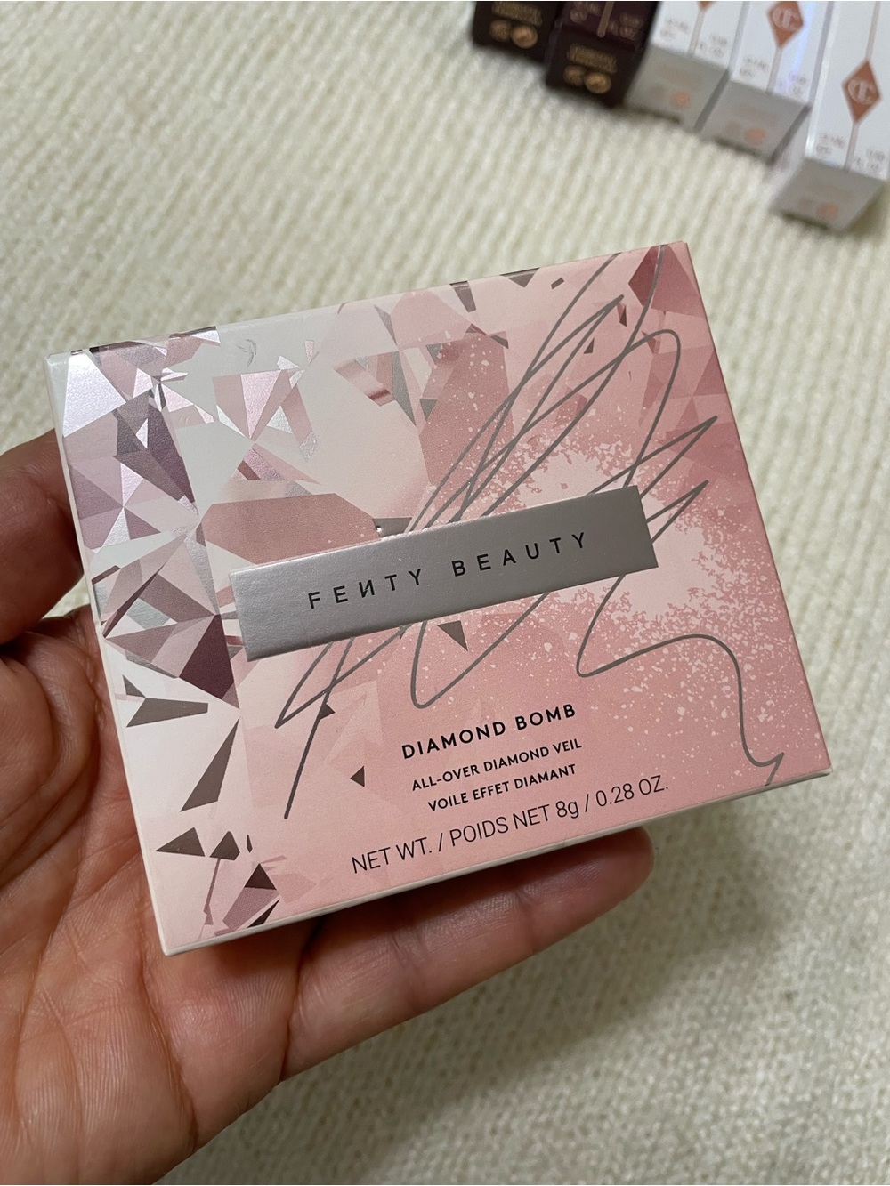 Fenty Beauty Diamond Bomb All-Over Diamond Veil — how many carats?